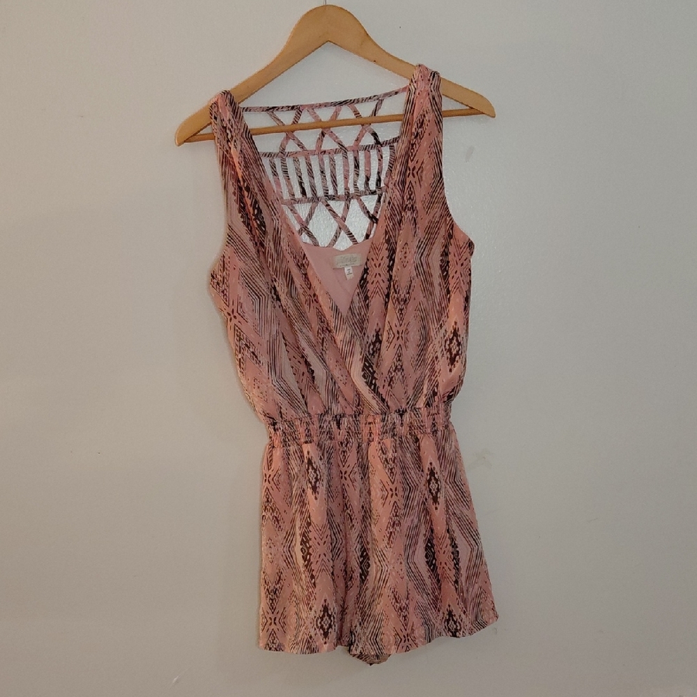 Soulmates Pink Patterned Romper